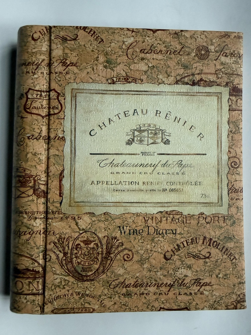 Chateau Rénier Wine Diary Journal in Vintage Cork Design